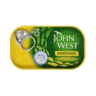 سردين جون وست 120 غرام بزيت دوار الشمس 1*12 علبه اصفر